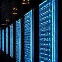 Server racks in a secure data center